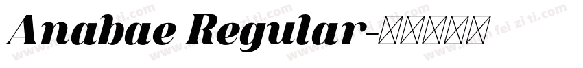 Anabae Regular字体转换